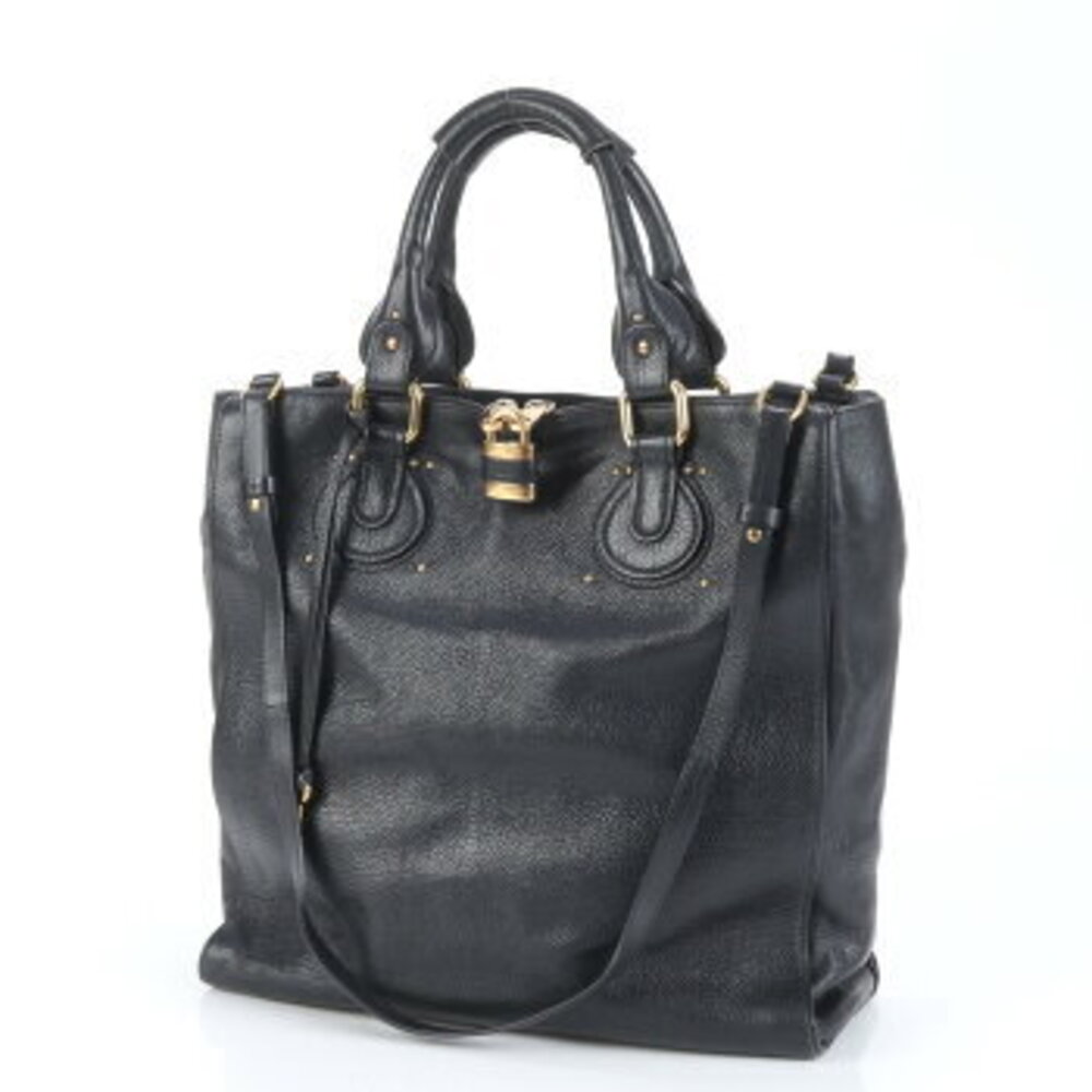 Chloe Shoulder Tote Padlock hologram Bag Paddington Leather Cadena